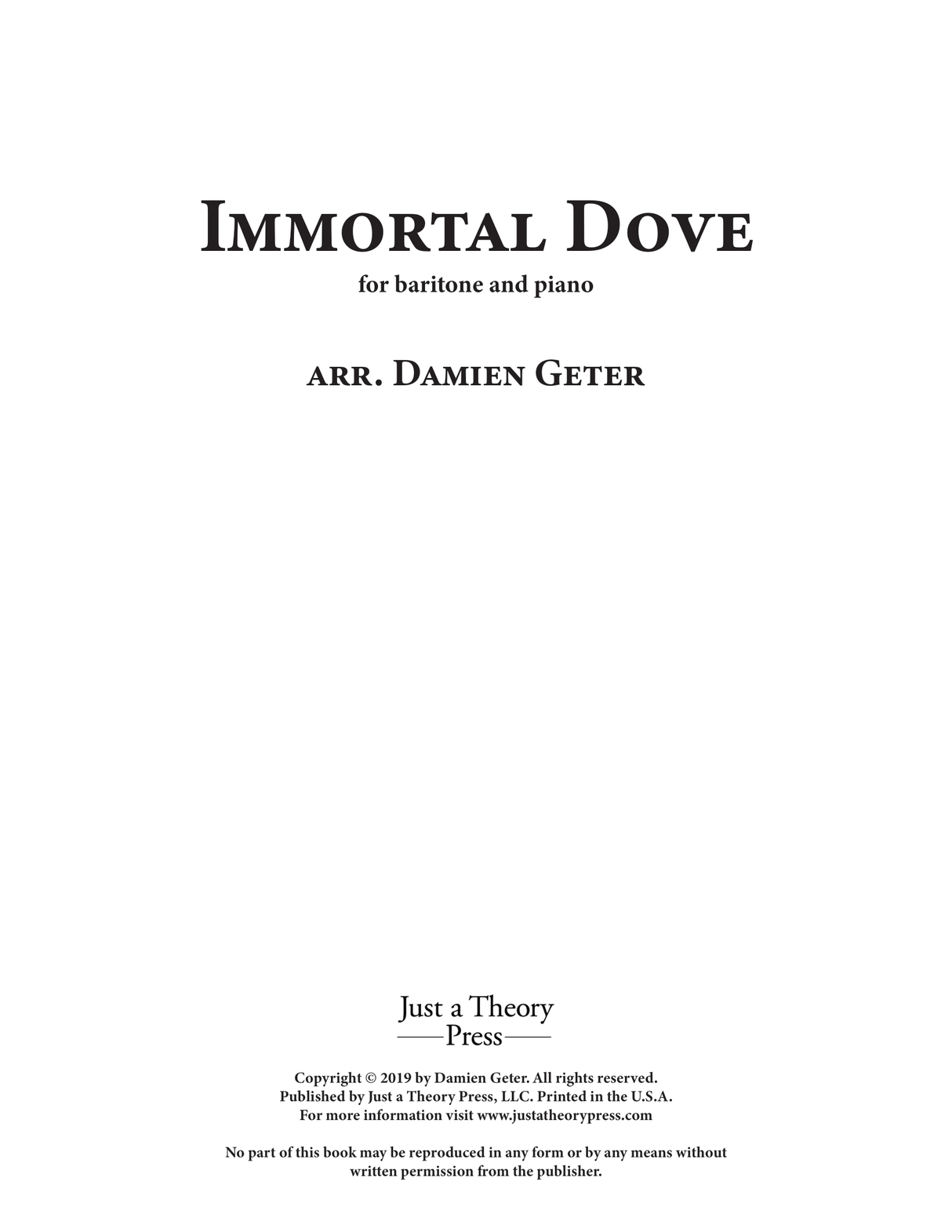 Geter: Immortal Dove