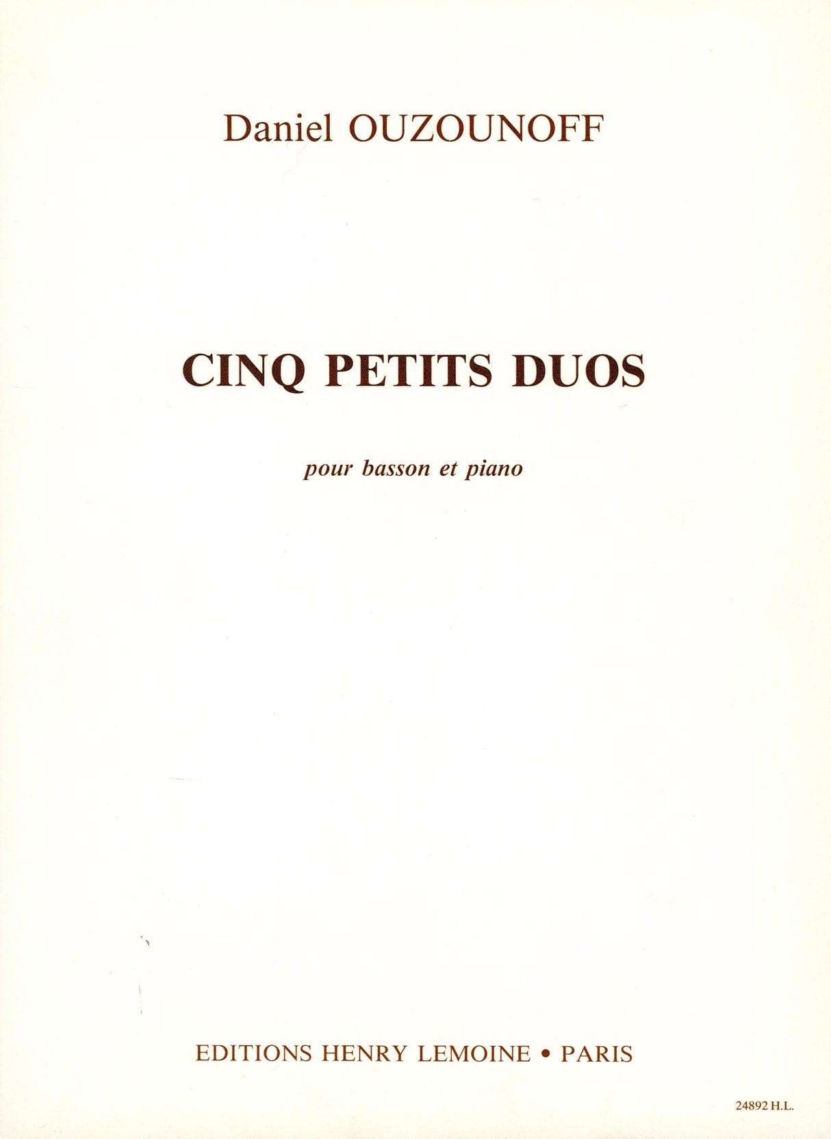 Ouzounoff: 5 petits duos