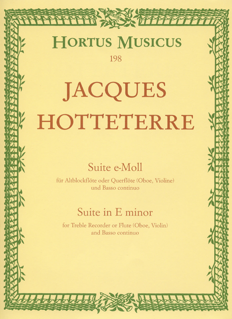 Hotteterre: Suite in E Minor, Op. 5, No. 2