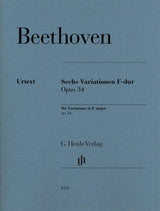 Beethoven: 6 Variations in F Major, Op. 34