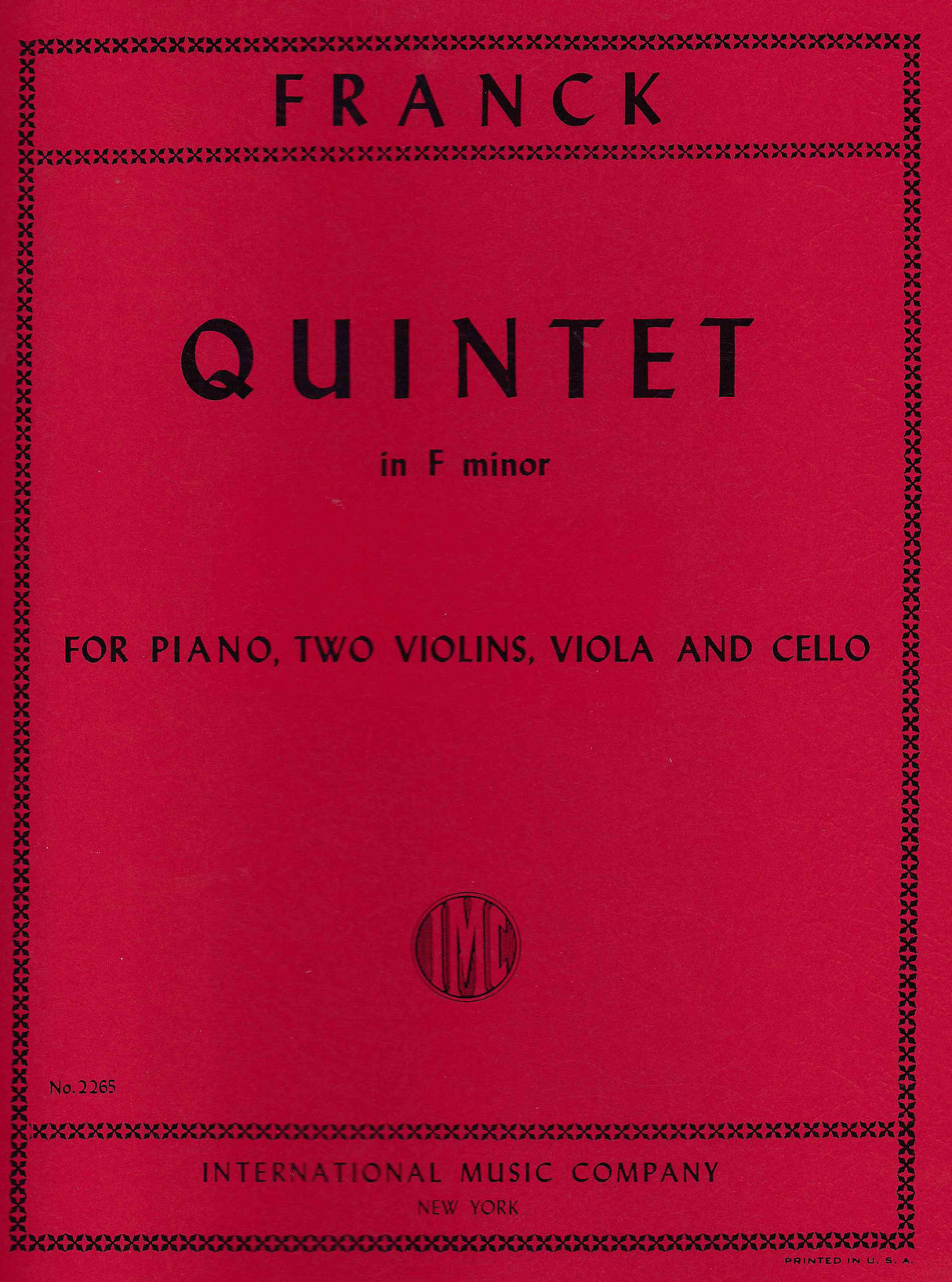 Franck: Piano Quintet in F Minor