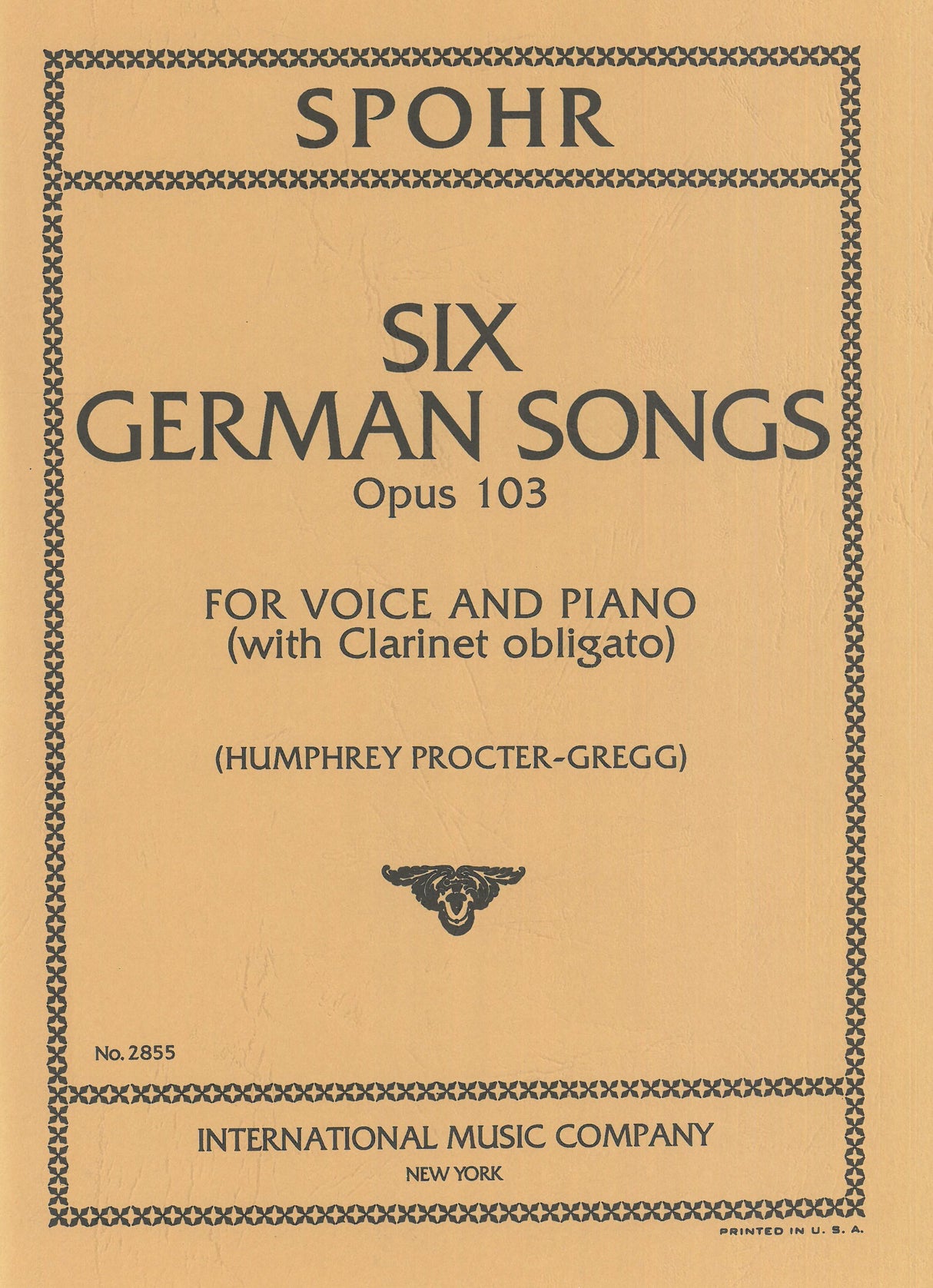 Spohr: 6 German Songs, Op. 103