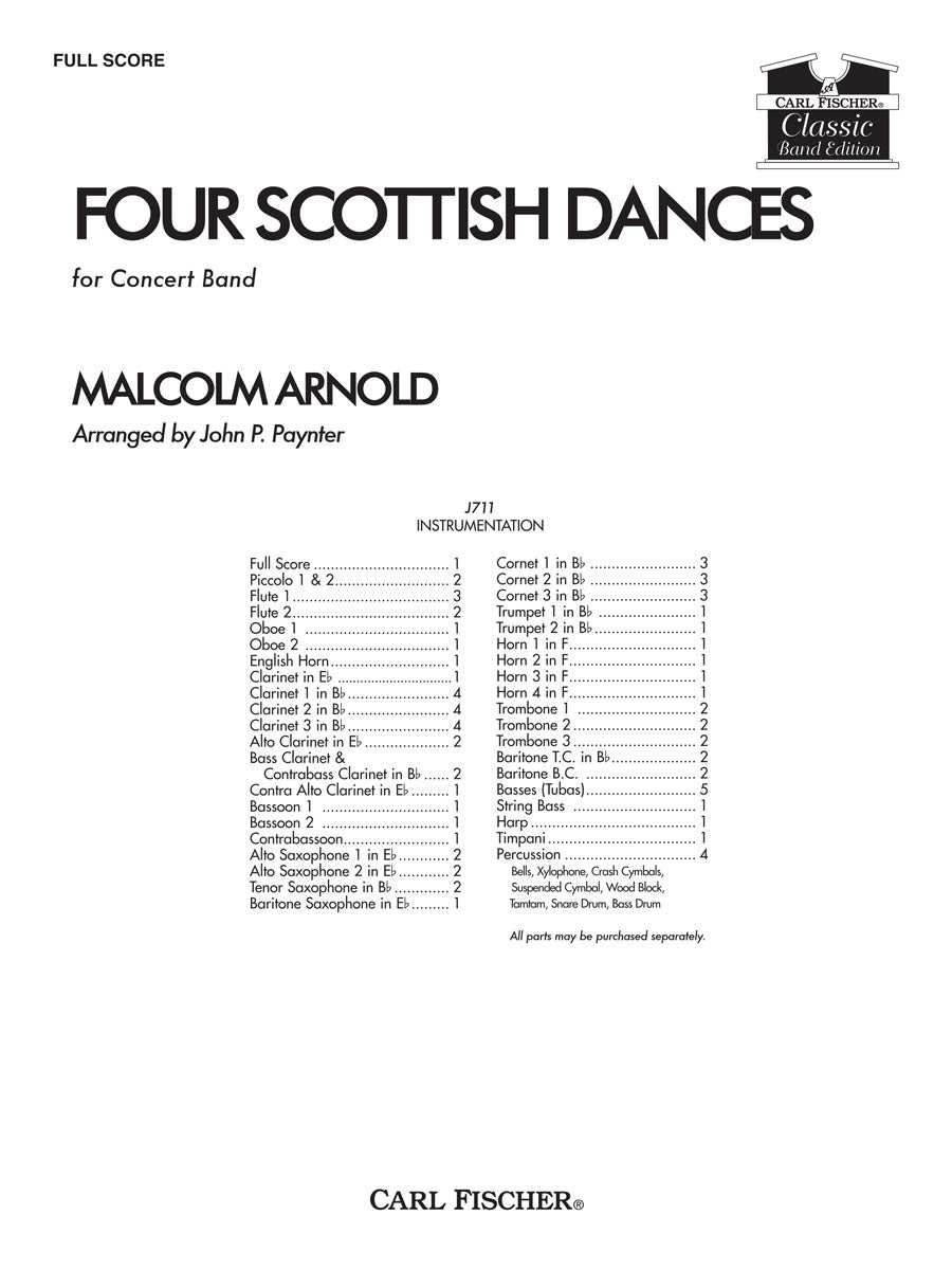 Arnold: Four Scottish Dances (arr. for Concert Band)