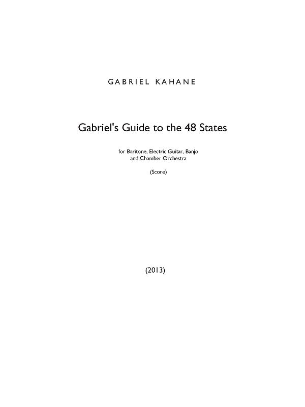 Kahane: Gabriel's Guide to the 48 States