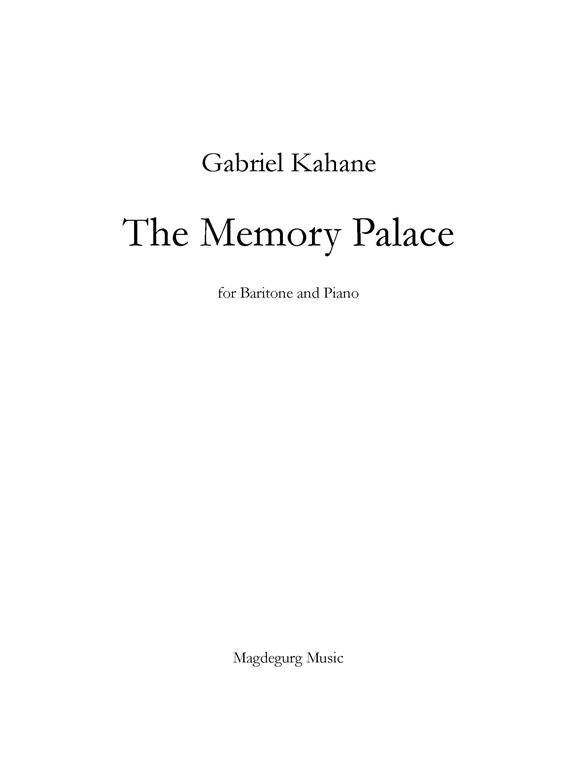 Kahane: The Memory Palace