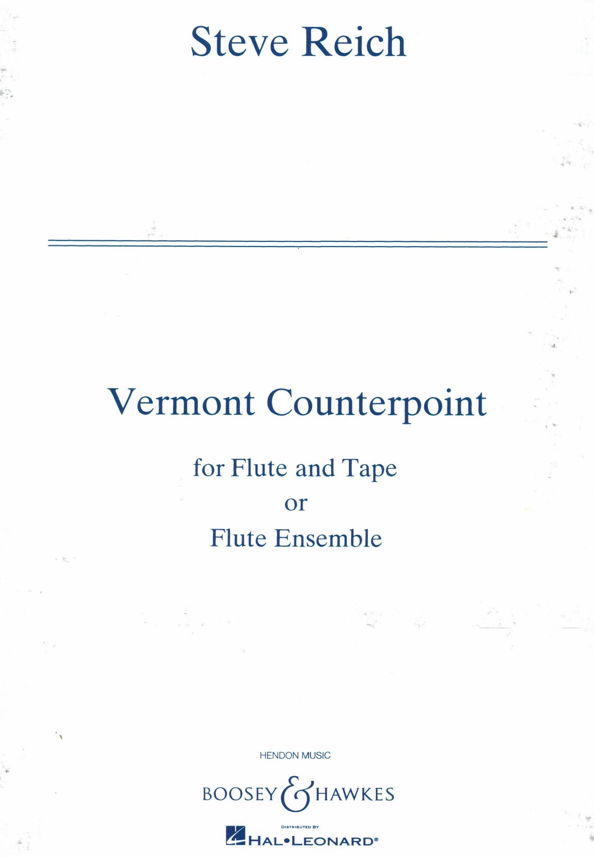 Reich: Vermont Counterpoint