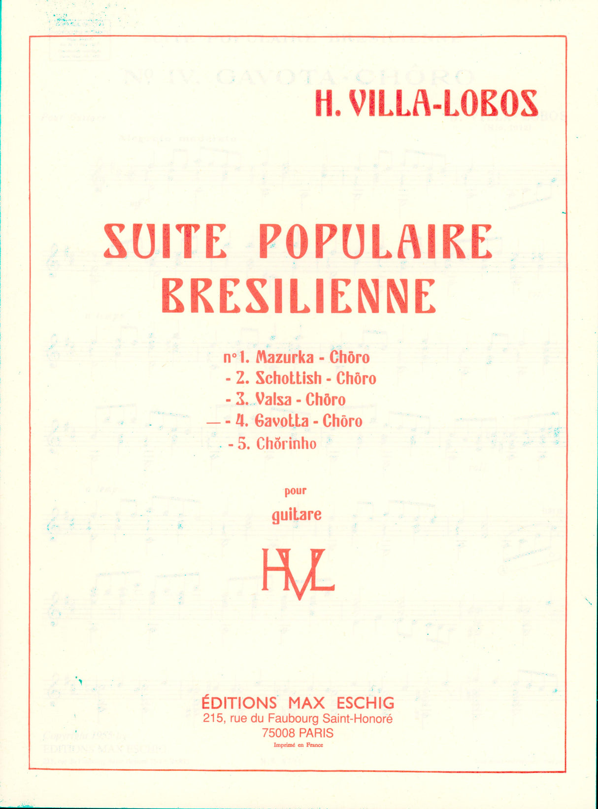 Villa-Lobos: Gavota-Chôro from Suite Populaire Bresilienne