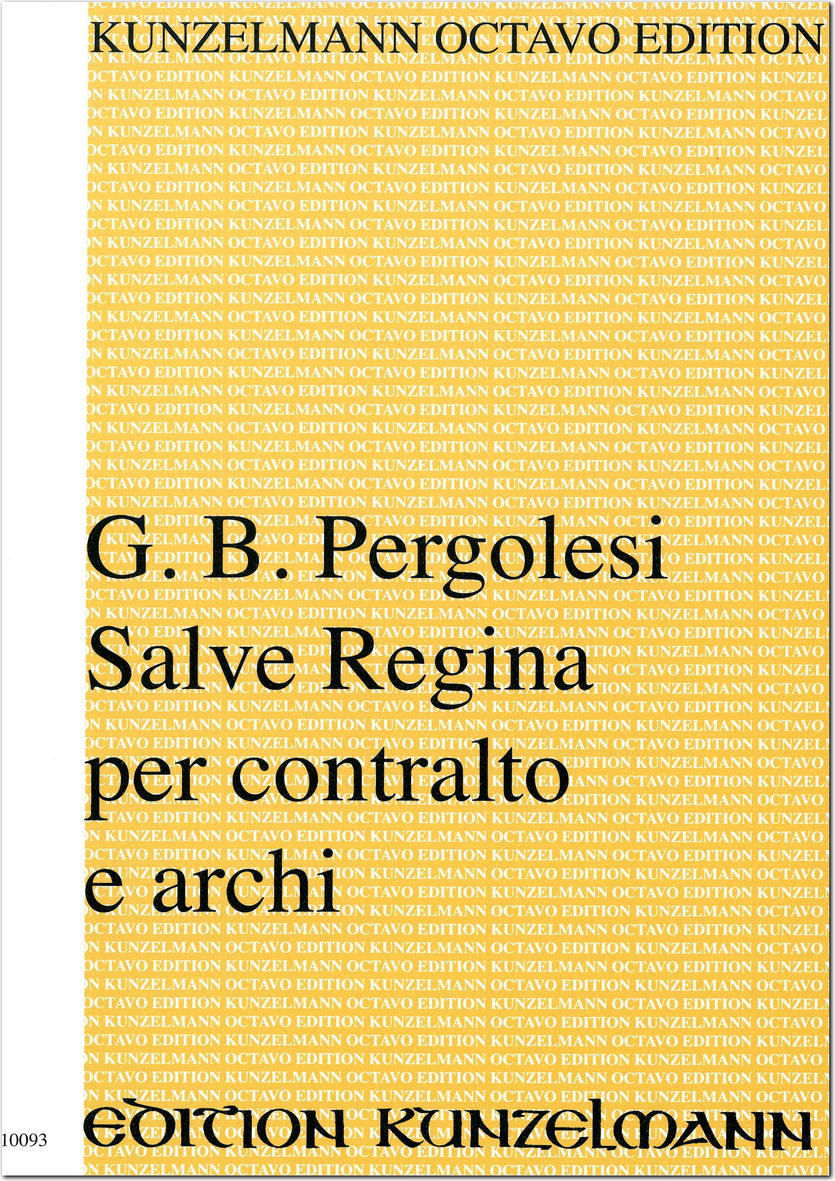 Pergolesi: Salve Regina in F Minor for Alto & Strings