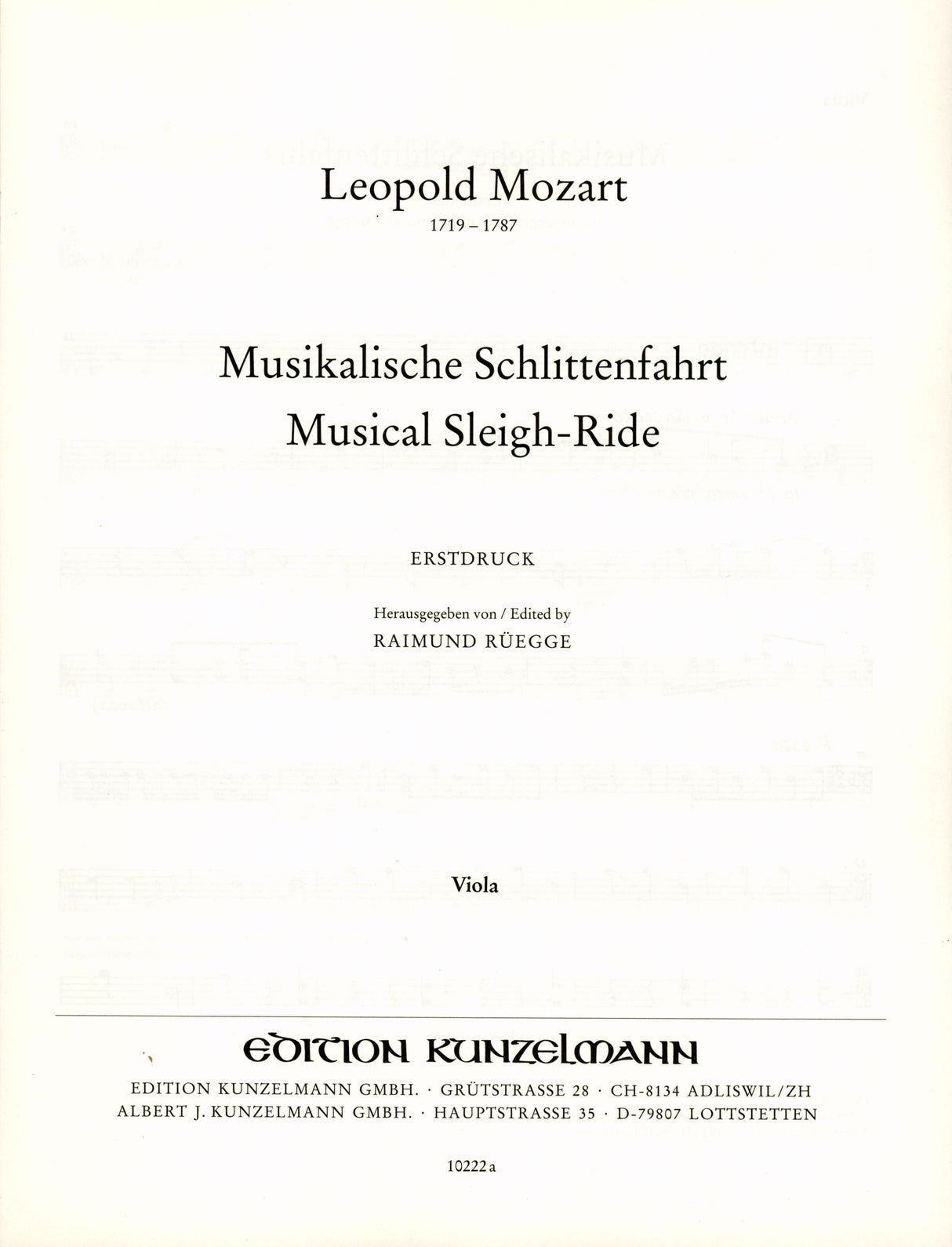 L. Mozart: Musikalische Schlittenfahrt