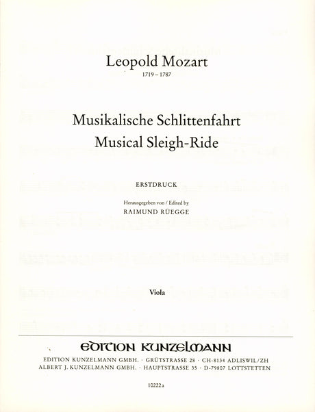 L. Mozart: Musikalische Schlittenfahrt