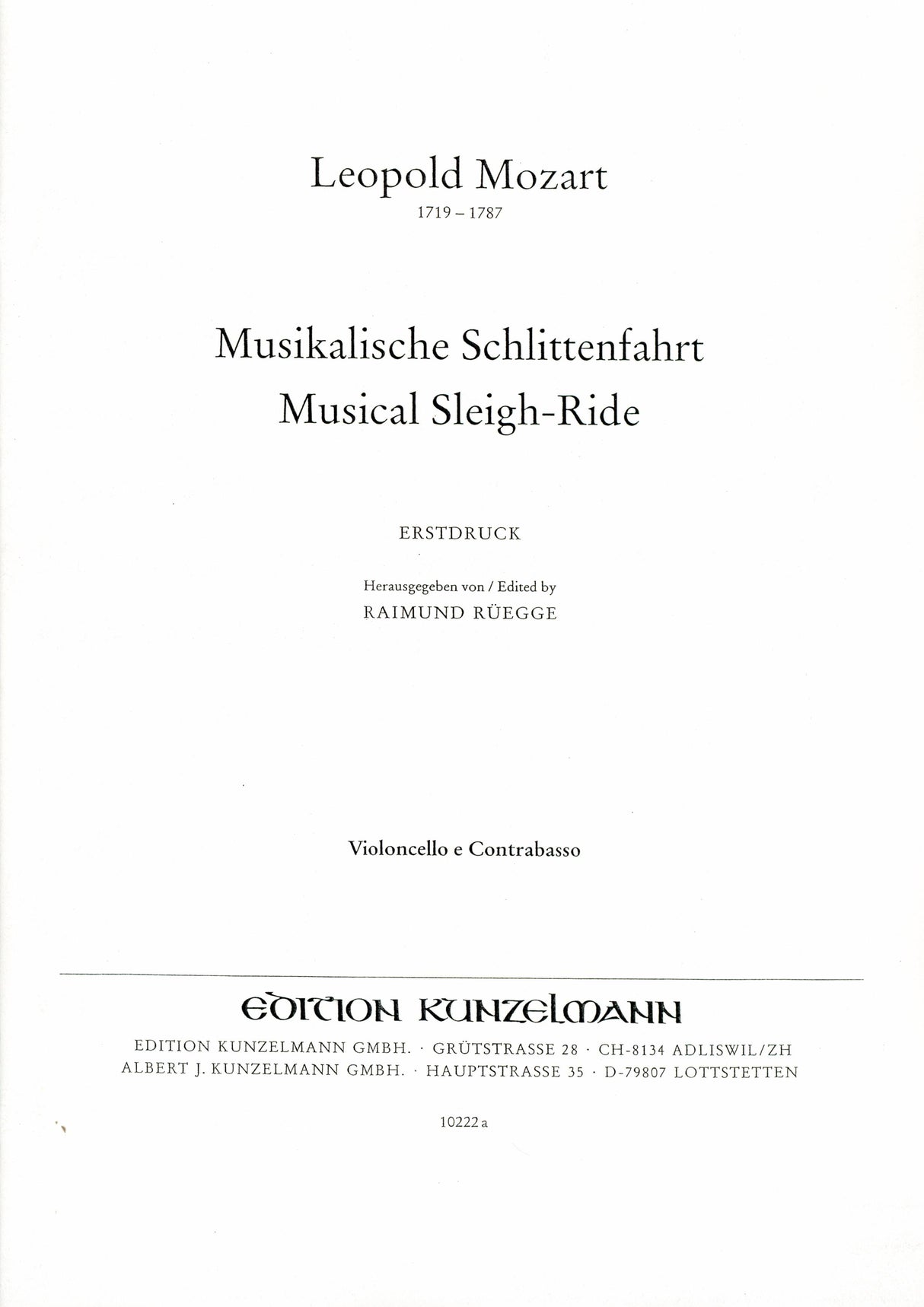 L. Mozart: Musikalische Schlittenfahrt