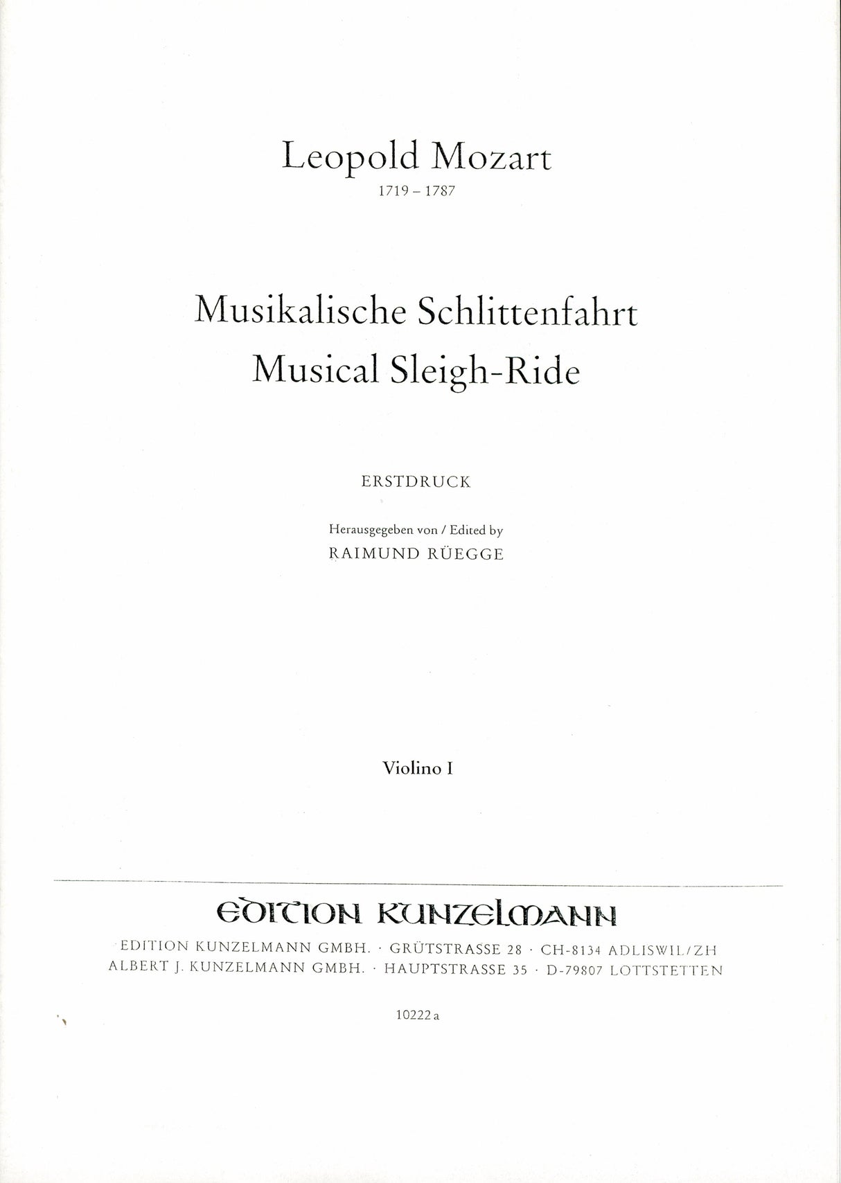 L. Mozart: Musikalische Schlittenfahrt