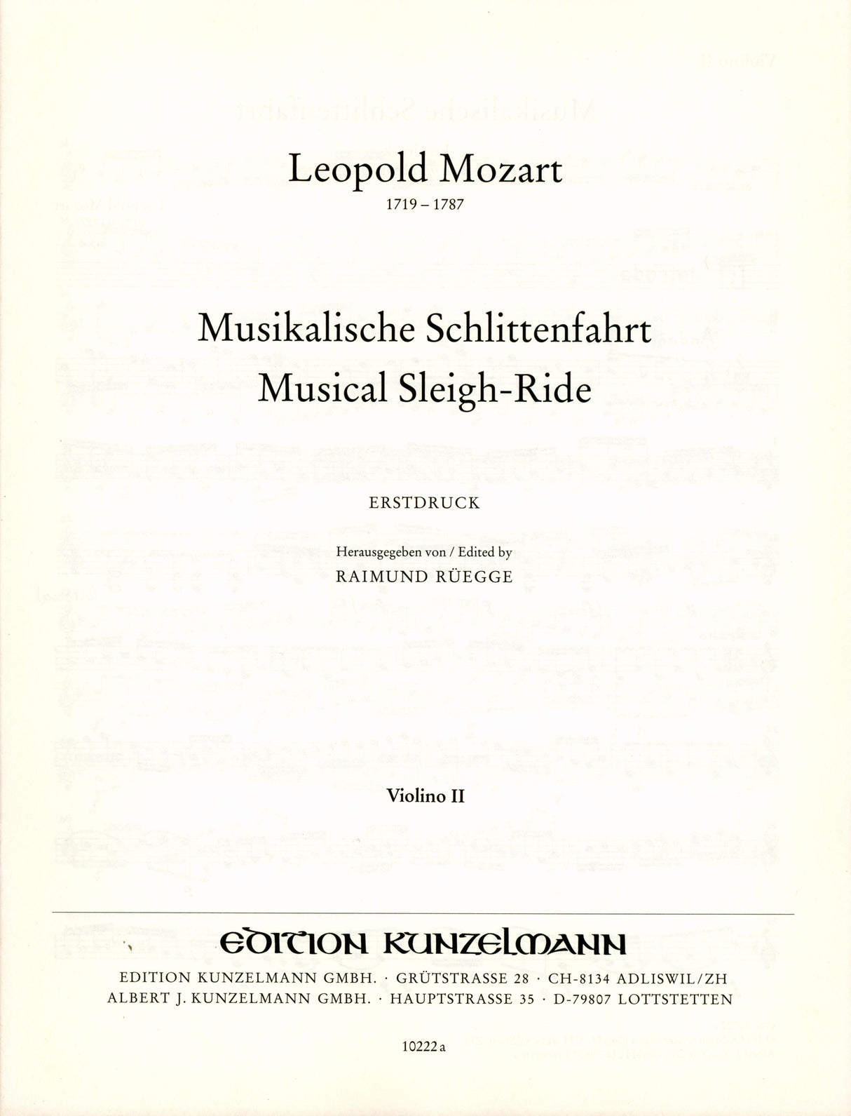 L. Mozart: Musikalische Schlittenfahrt