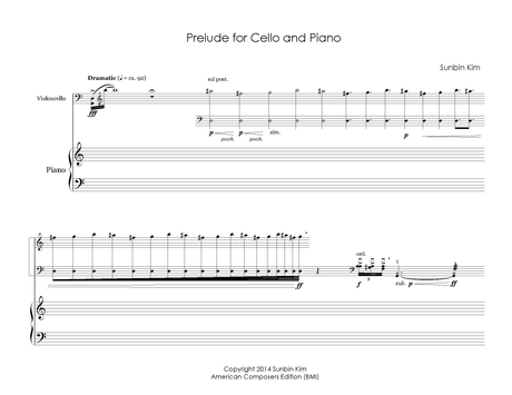 Kim: Prelude for Cello and Piano