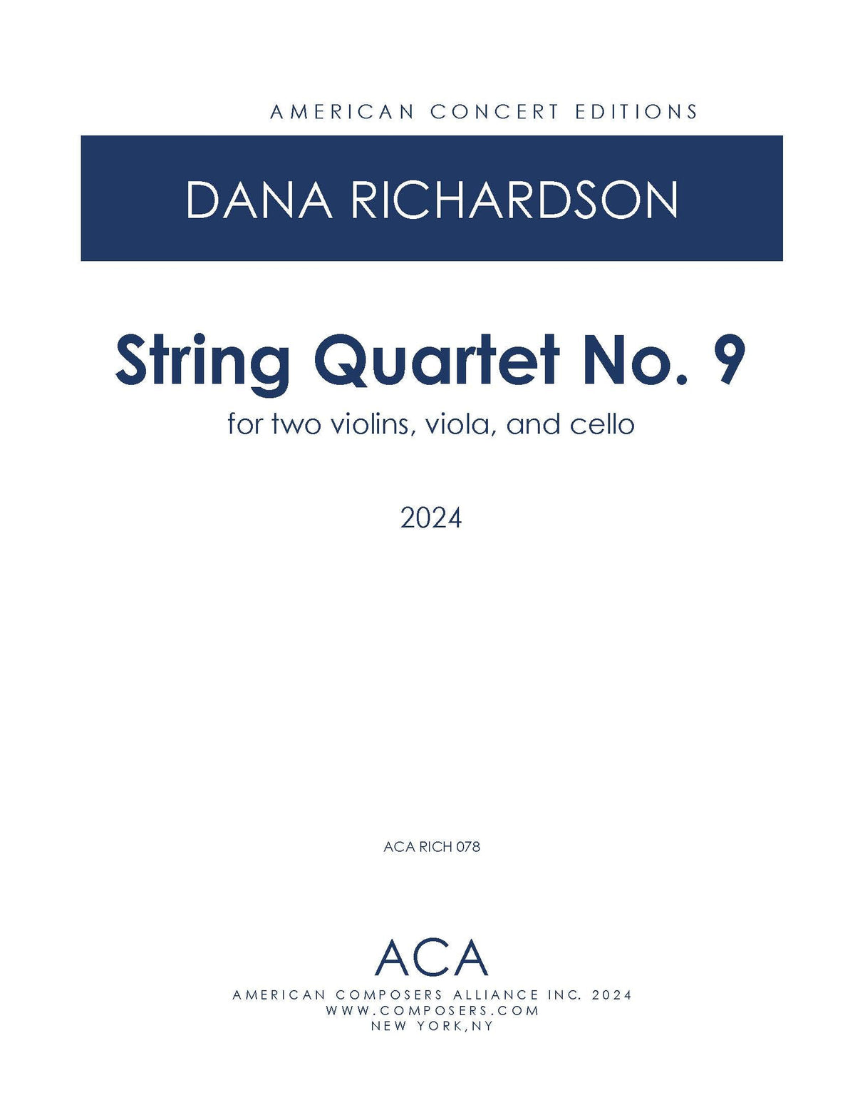 Richardson: String Quartet No. 9