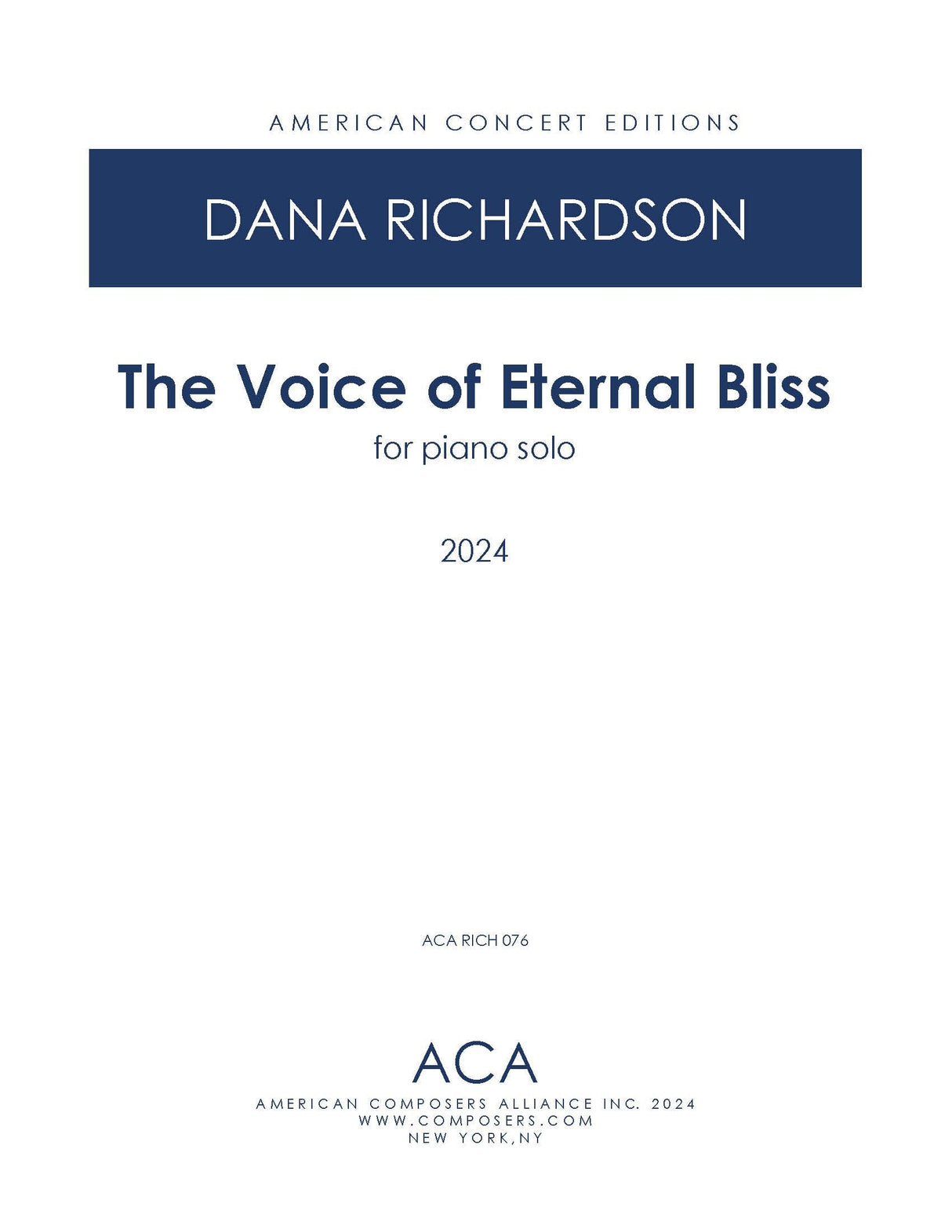 Richardson: Voice of Eternal Bliss