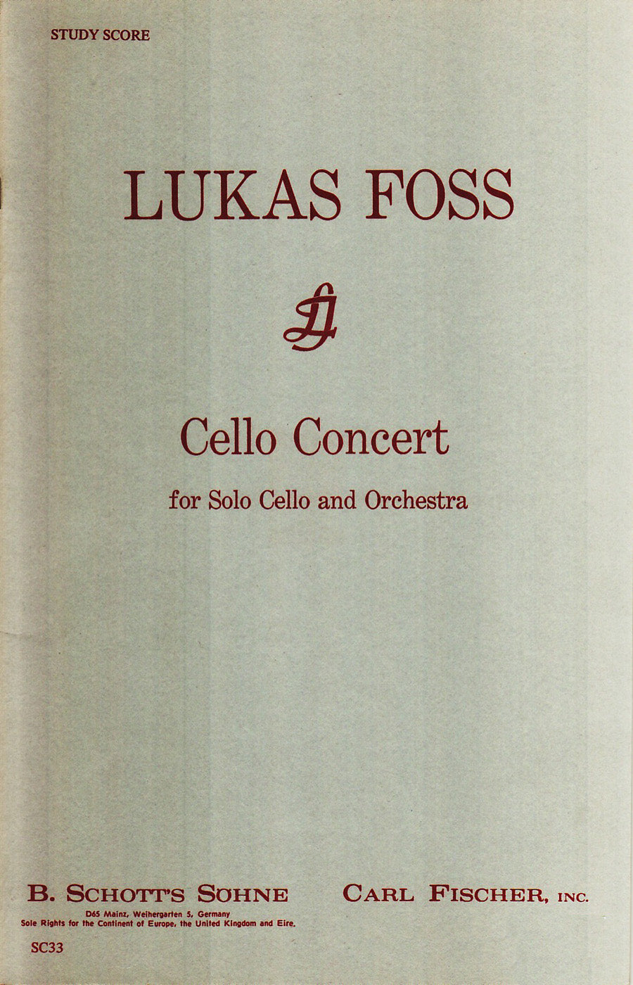 Foss: Cello Concert