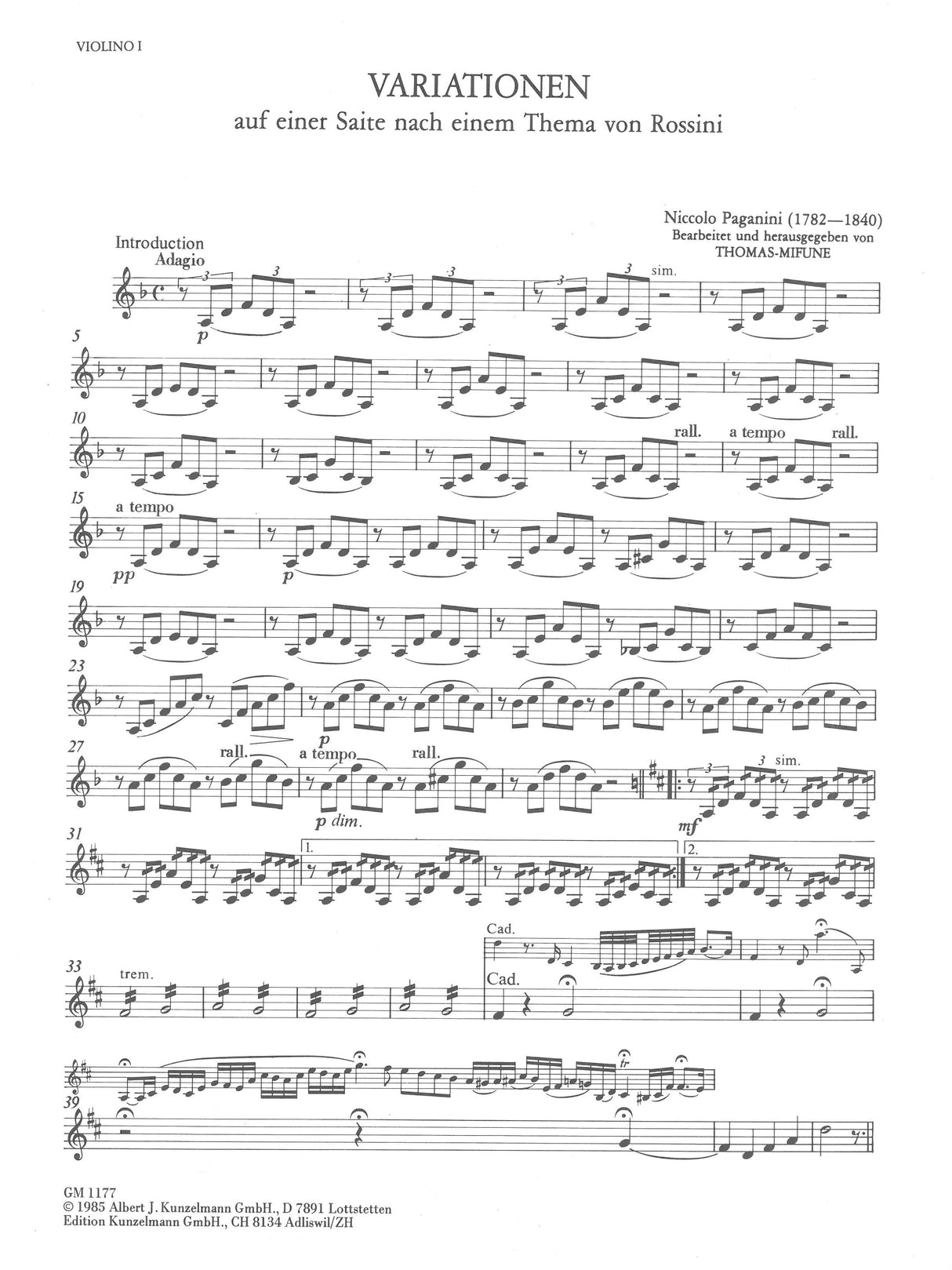 Paganini: Sonata "a Preghiera" (arr. for cello & orchestra)