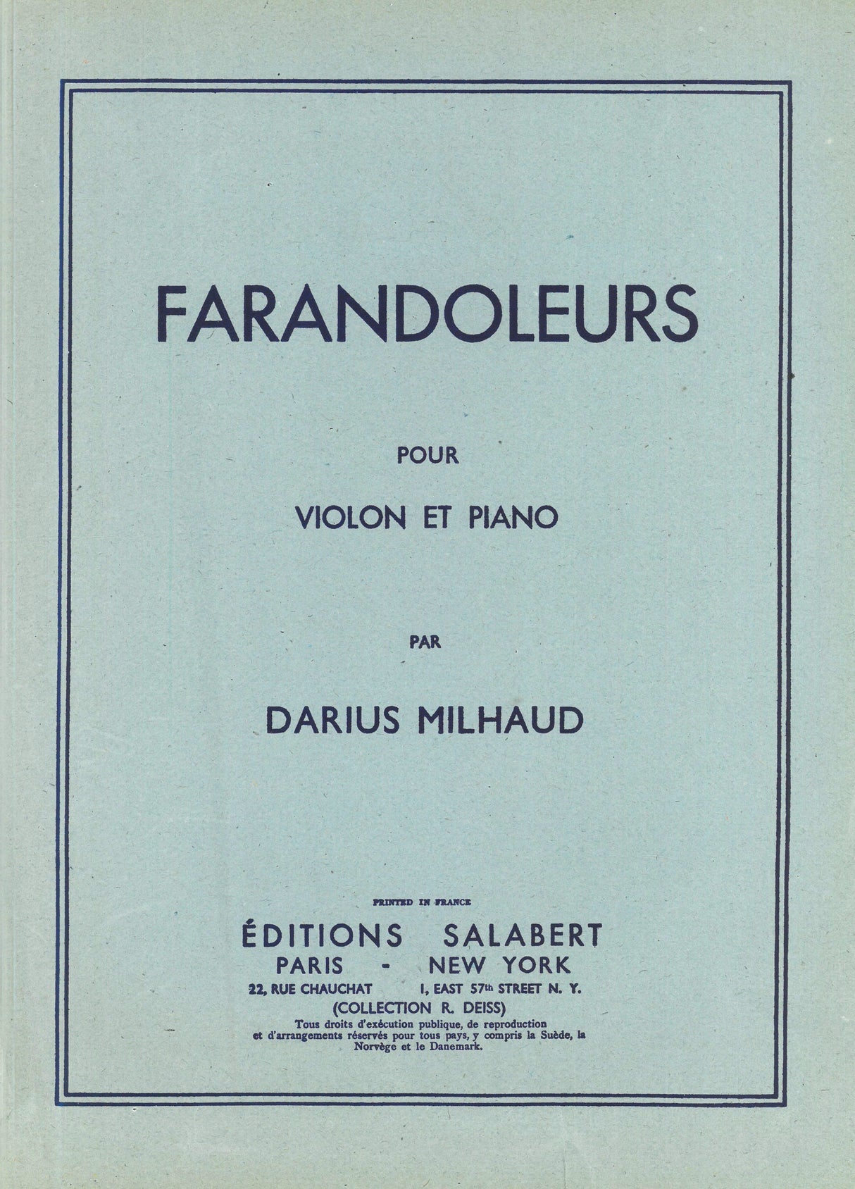 Milhaud: Les Farandoleurs