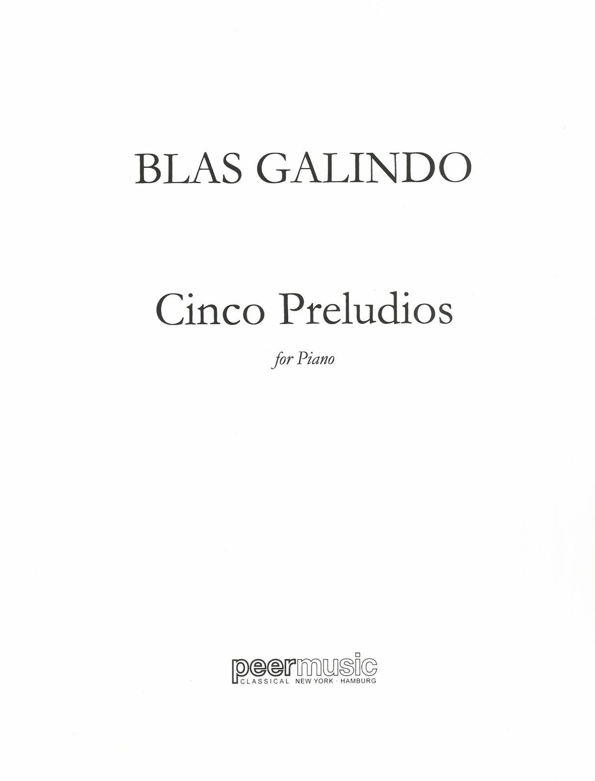 Galindo: 5 Preludios