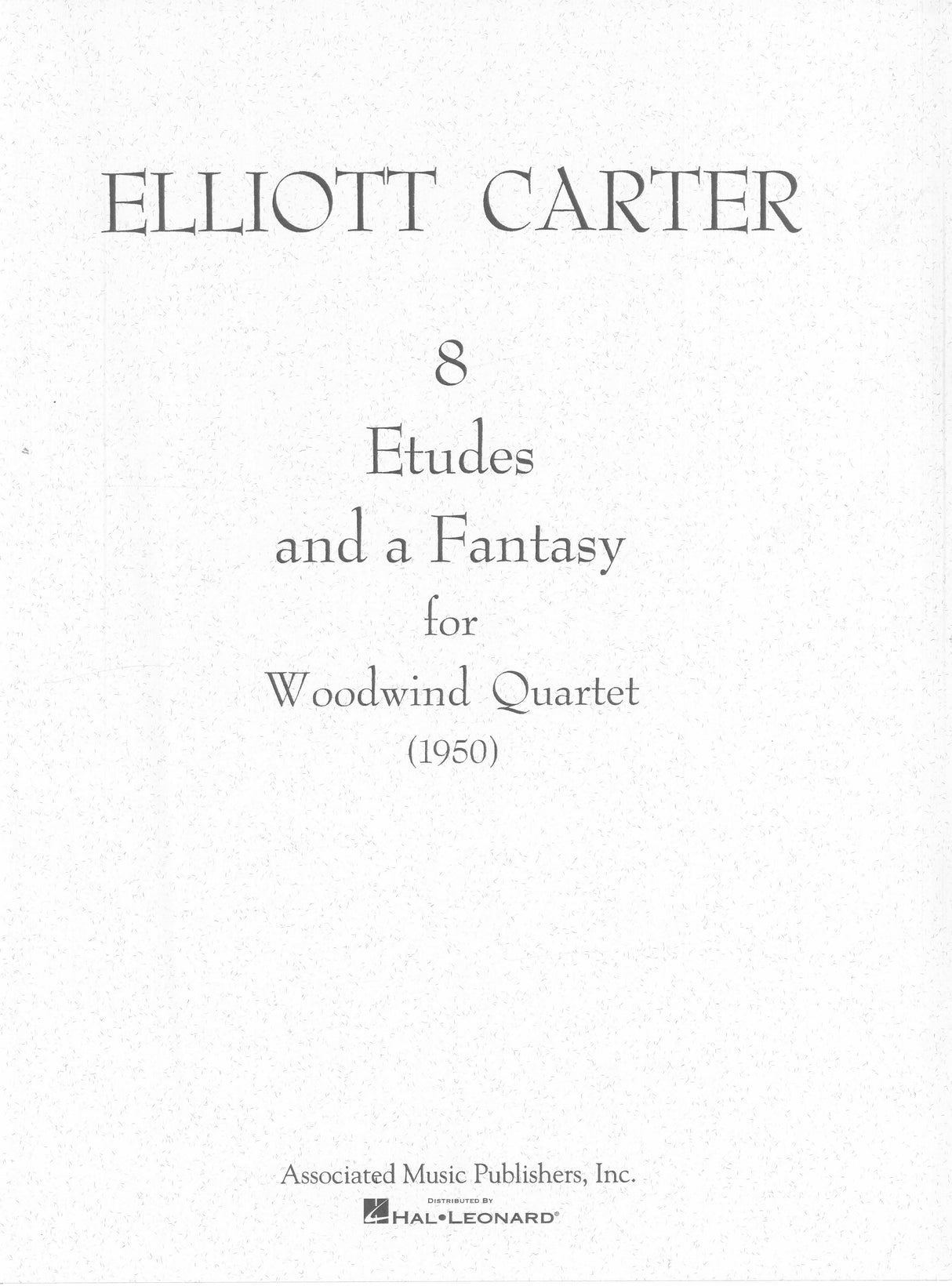 Carter: 8 Etudes & a Fantasy