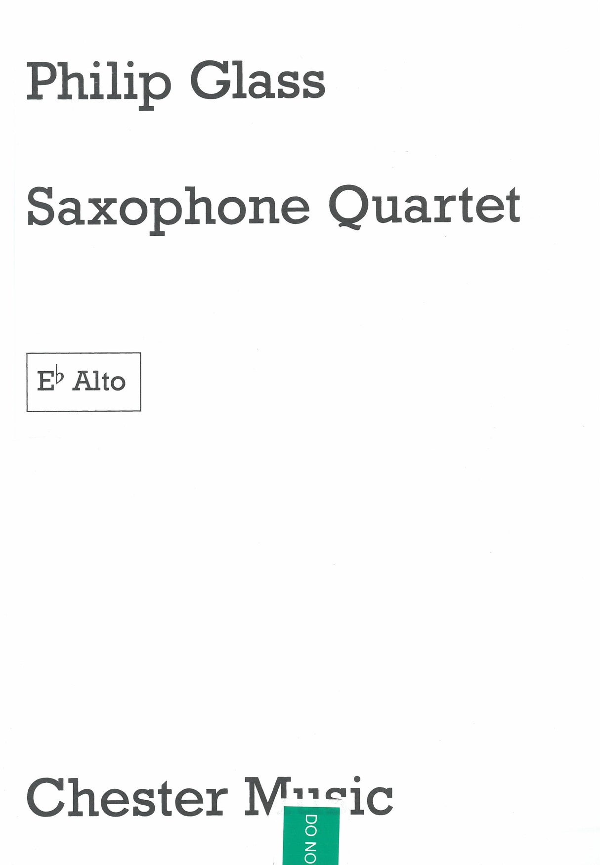 Glass: Saxophone Quartet