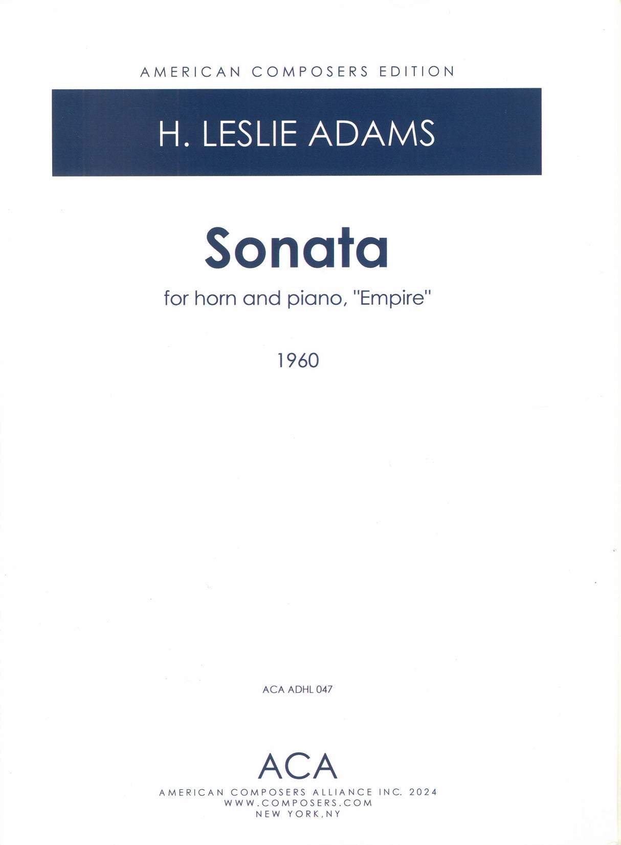 L. Adams: Horn Sonata