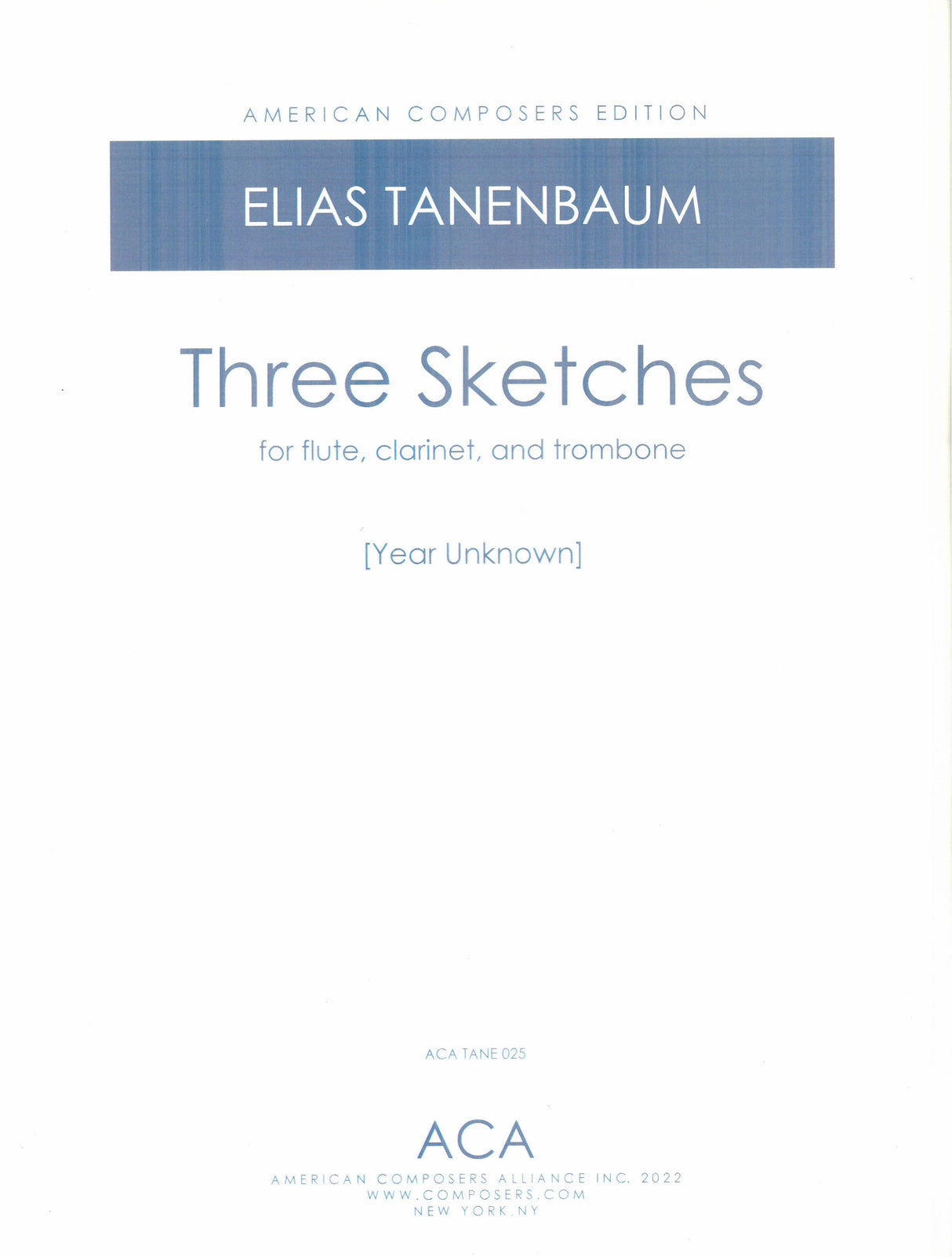 Tanenbaum: 3 Sketches