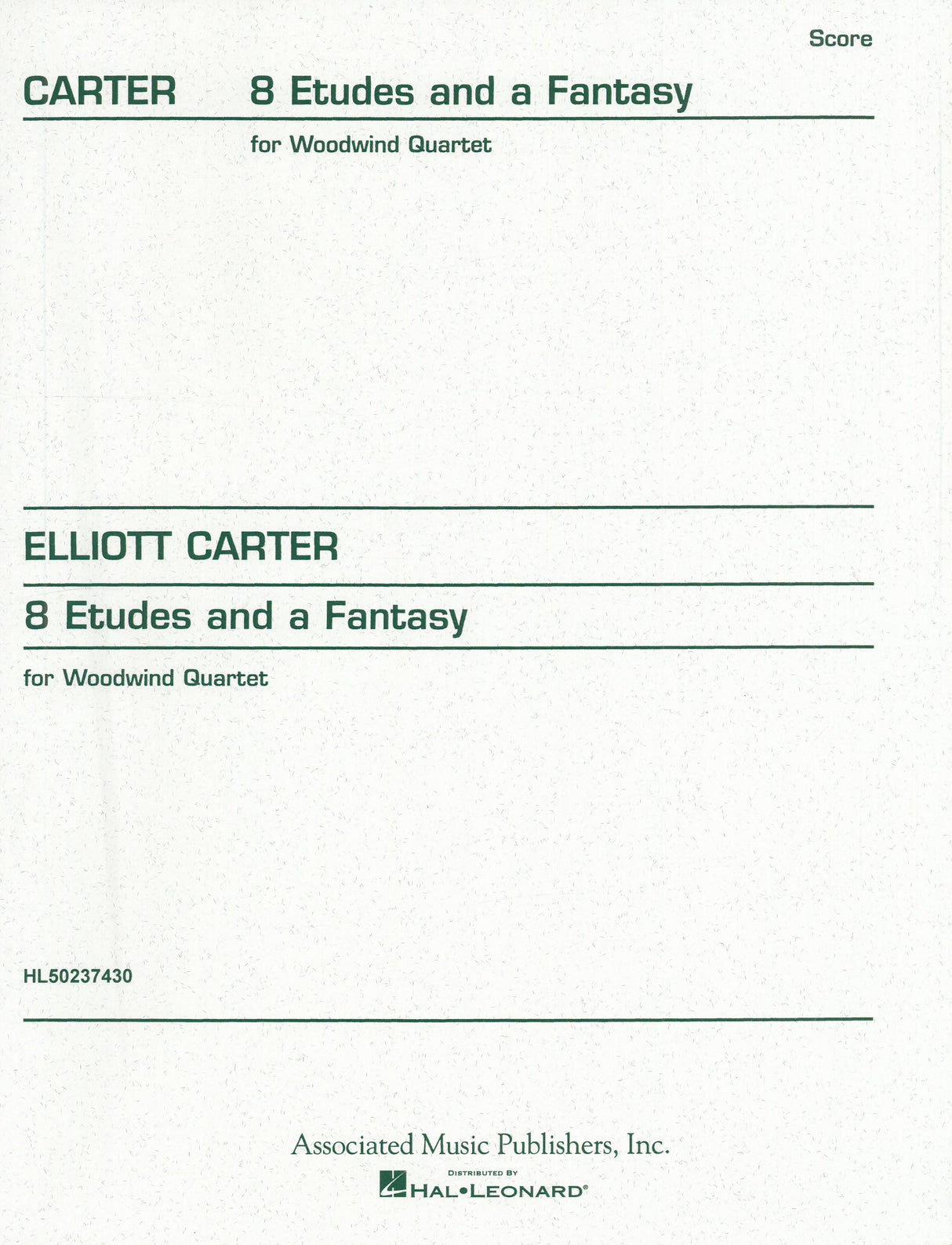 Carter: 8 Etudes & a Fantasy