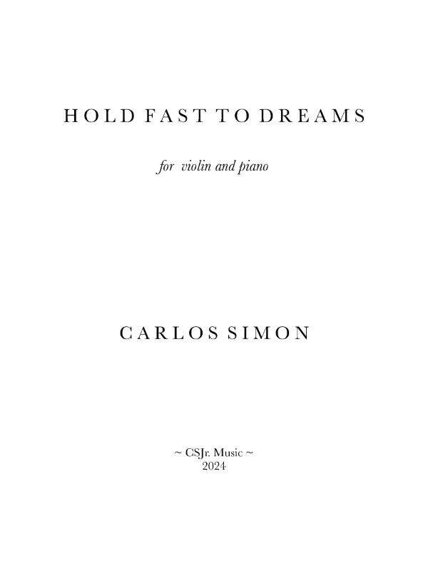 Simon: Hold Fast to Dreams (Version for Violin & Piano)