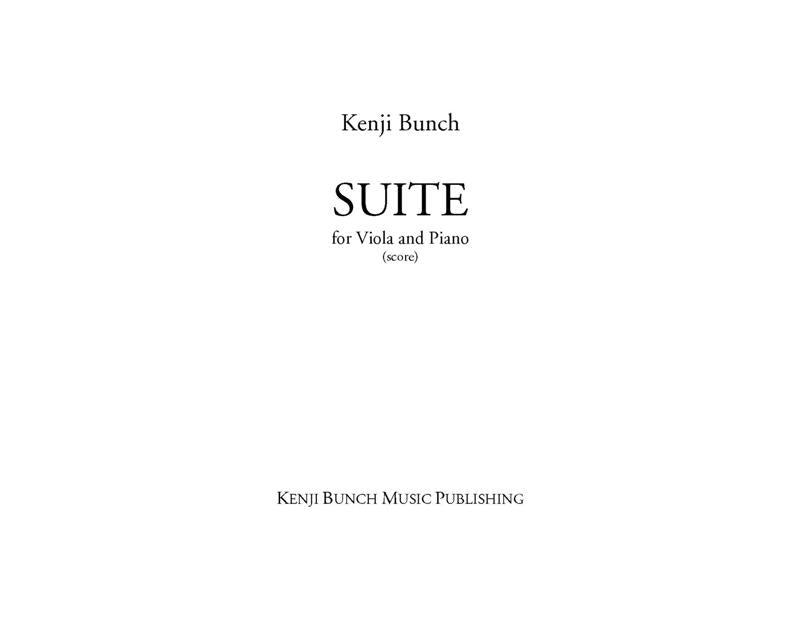 Bunch: Suite for Viola and Piano