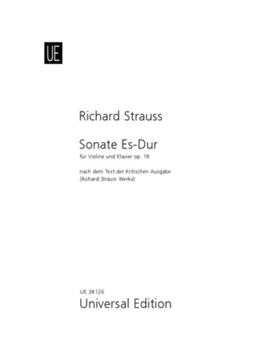 Strauss: Violin Sonata in E-flat Major, Op. 18