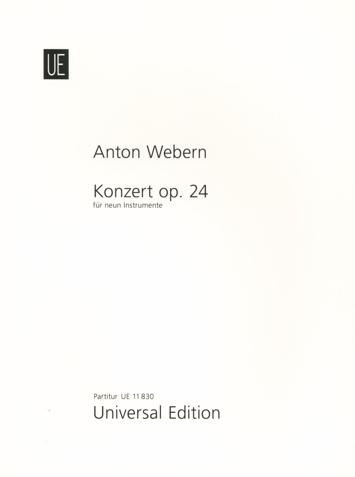 Webern: Concerto for 9 Instruments, Op. 24