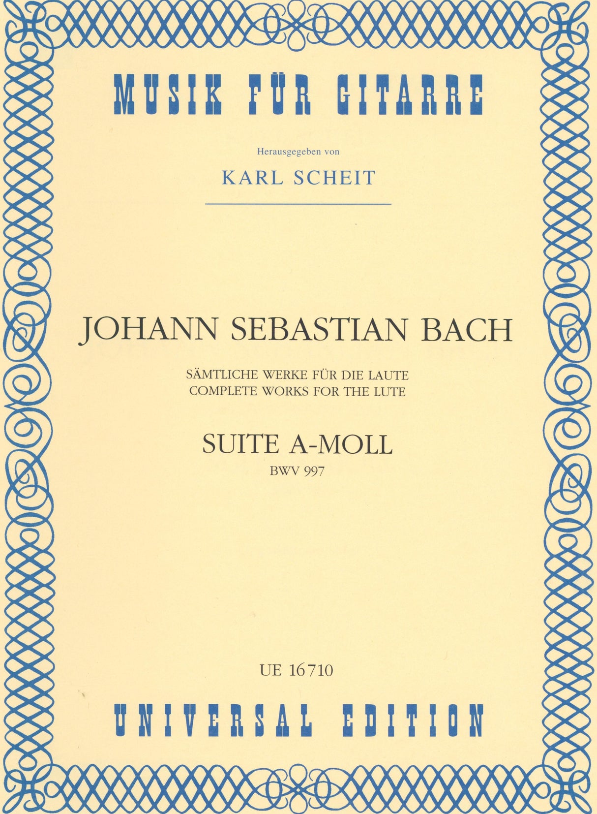 Bach: Suite, BWV 997 (arr. for guitar)