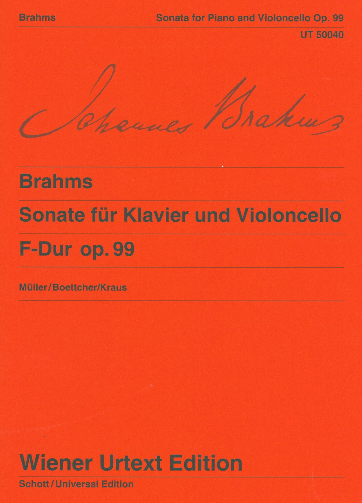 Brahms: Cello Sonata in F Major, Op. 99