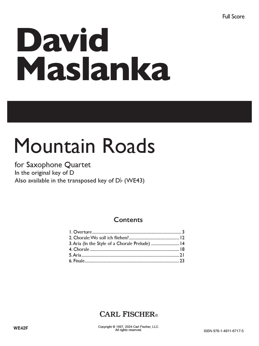 Maslanka: Mountain Roads