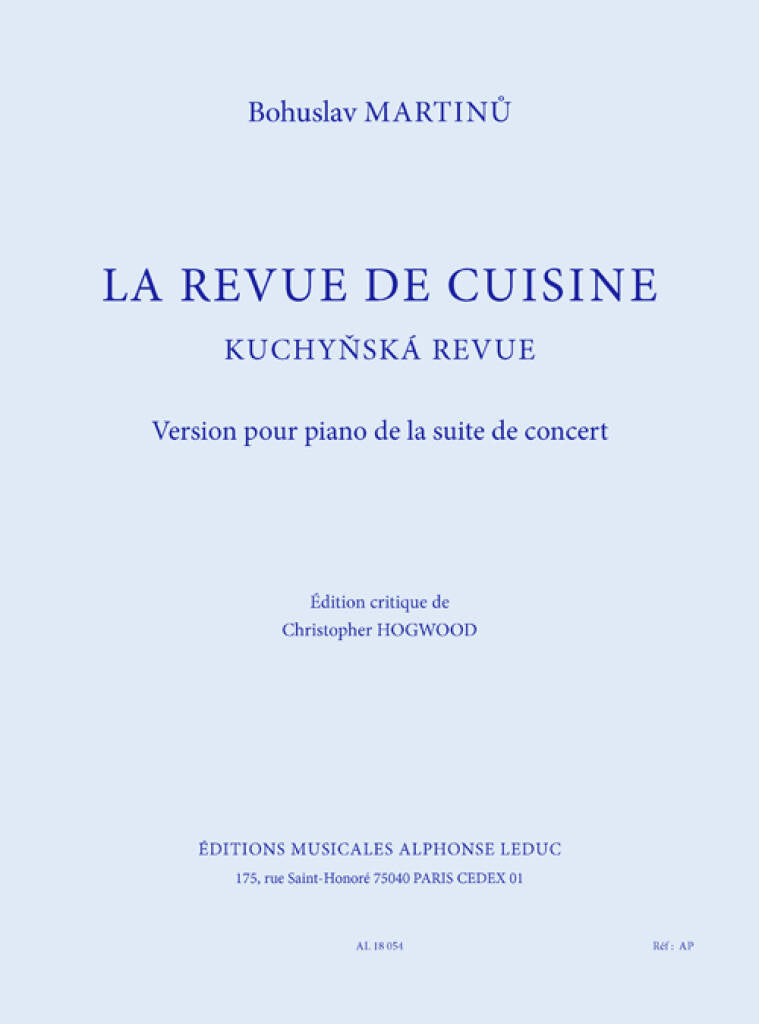 Martinů: La revue de cuisine, H 161