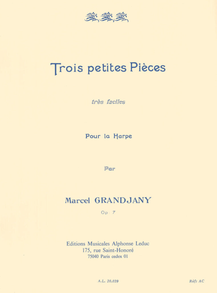 Grandjany: Trois petites Pièces, Op. 7