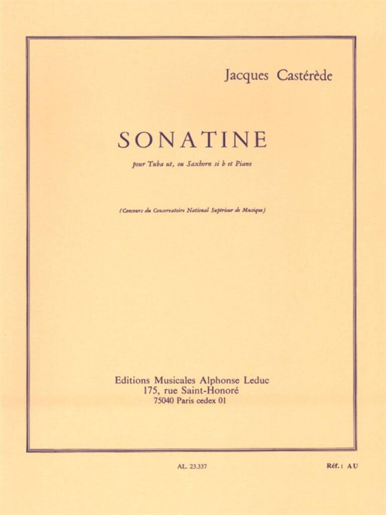 Castérède: Sonatina for Tuba or Saxhorn