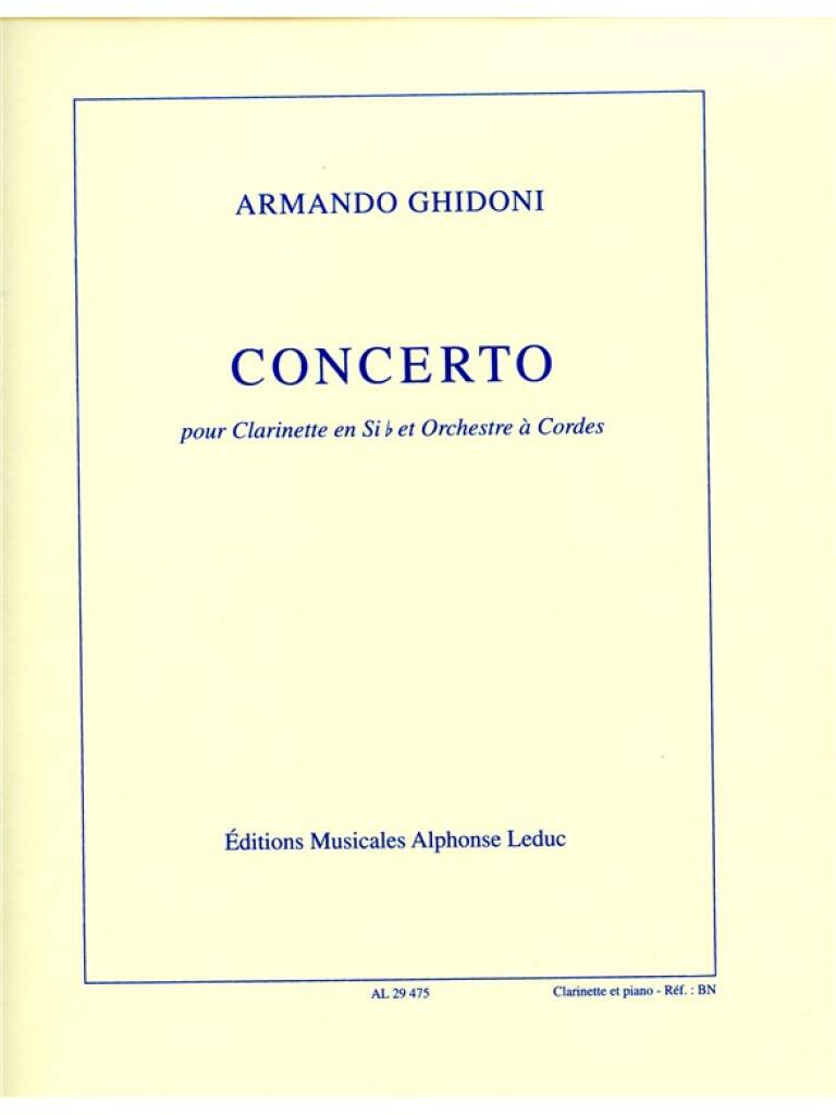 Ghidoni: Clarinet Concerto