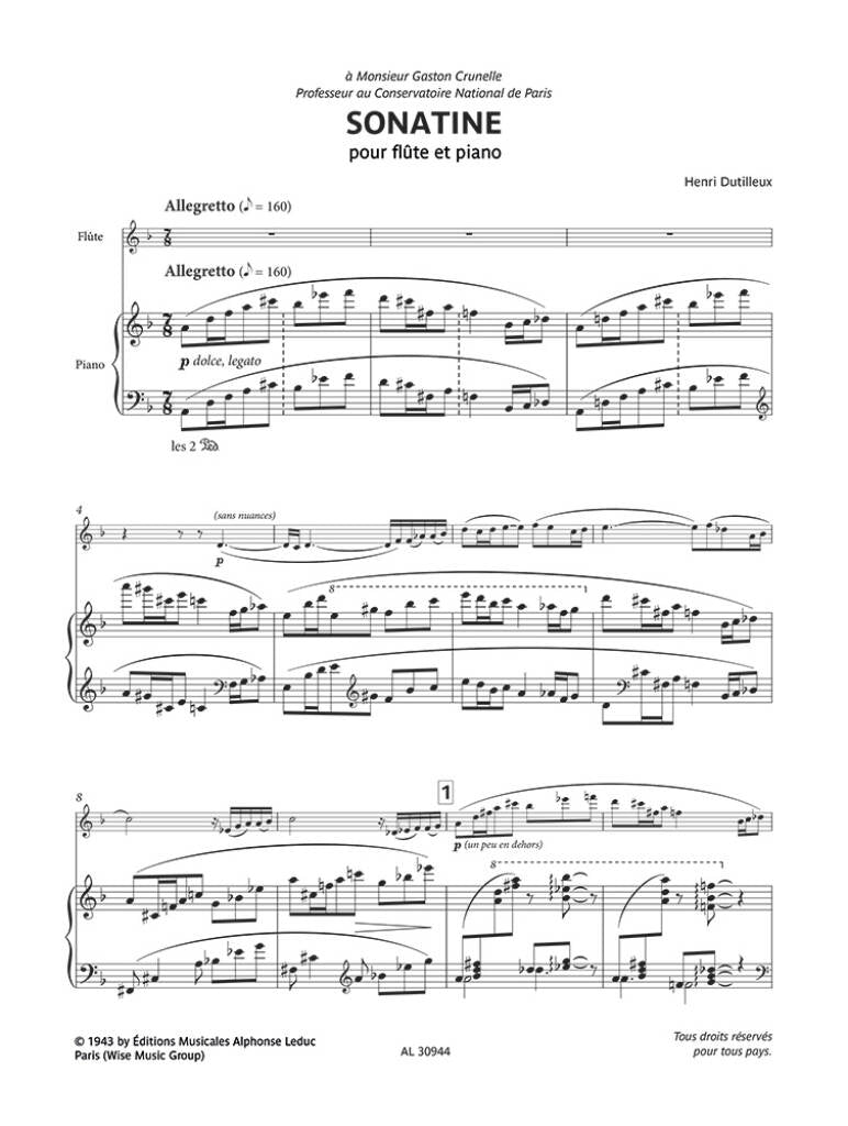 Dutilleux: Sonatine