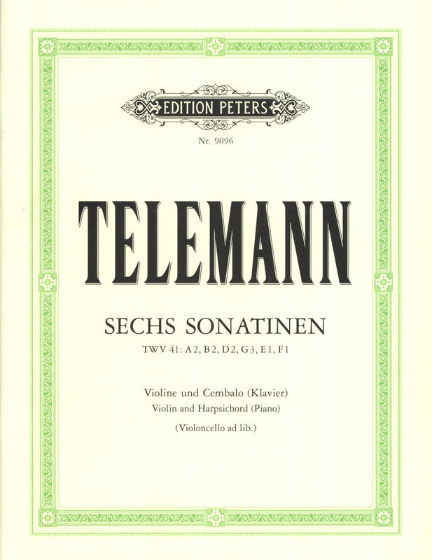 Telemann: 6 Sonatinas for Violin and Basso continuo