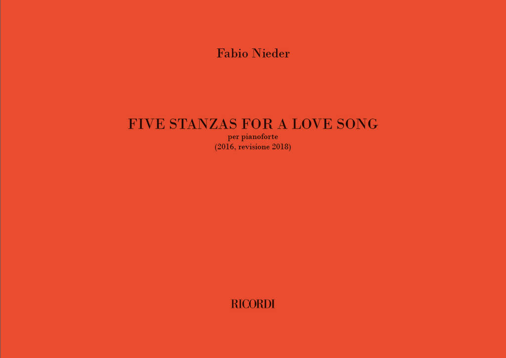 Nieder: Five stanzas for a love song