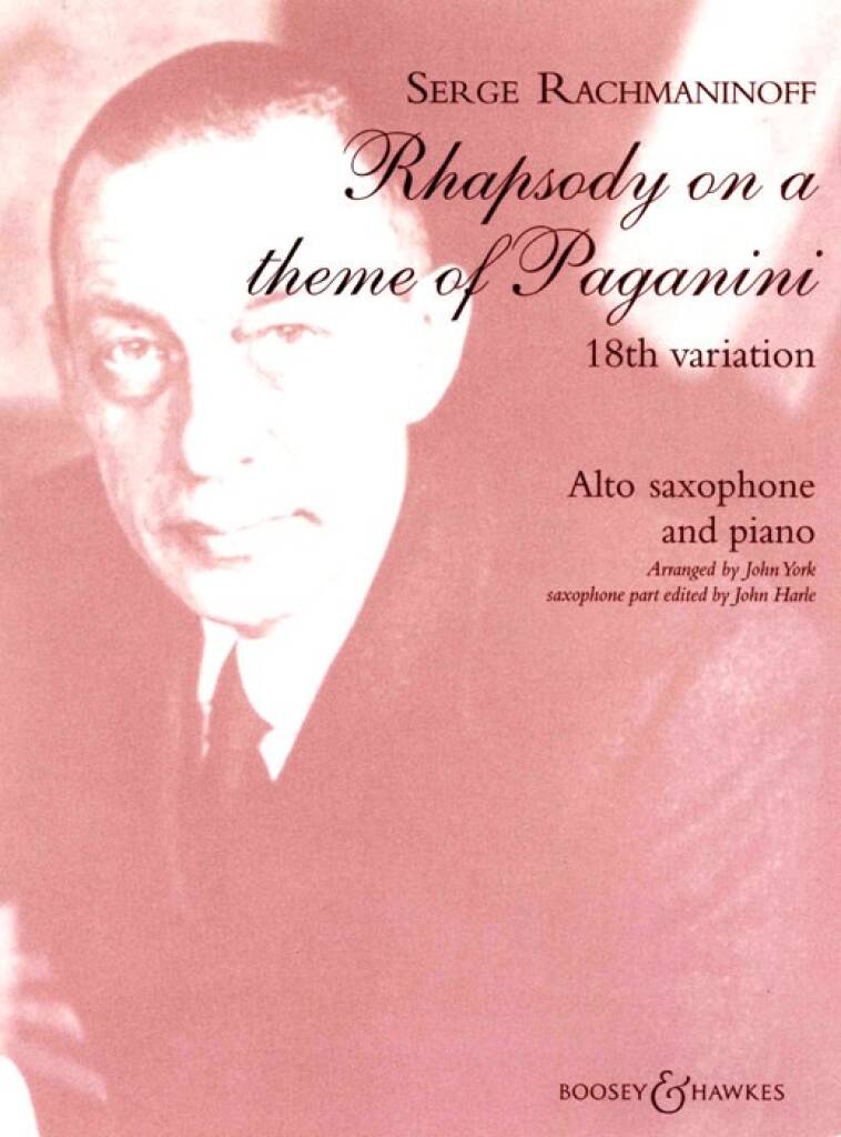 Rachmaninoff: 18th Variation from Rhapsody on a Theme of Paganini (arr. for alto sax & piano)