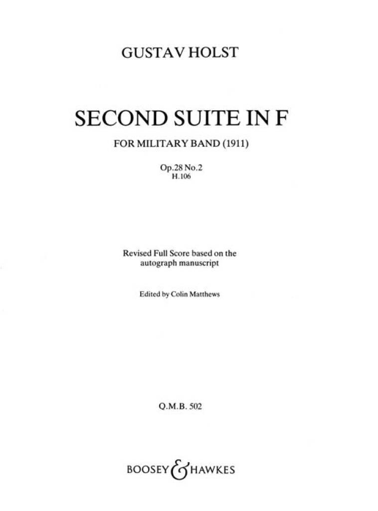 Holst: Second Suite in F Major