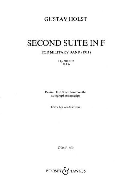 Holst: Second Suite in F Major