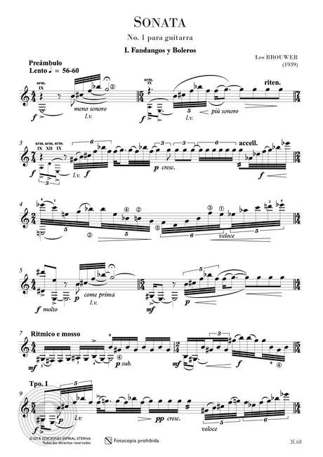 Brouwer: Guitar Sonata No. 1