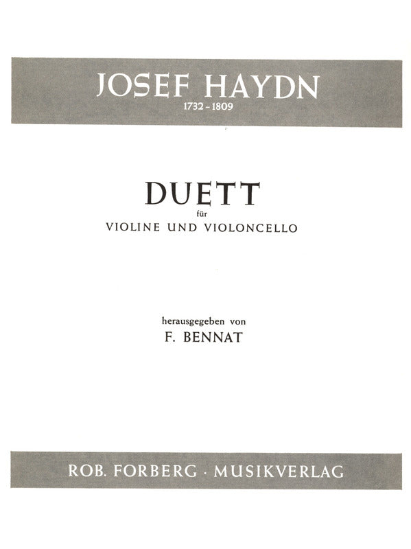 Haydn: Duet for VIolin and Cello