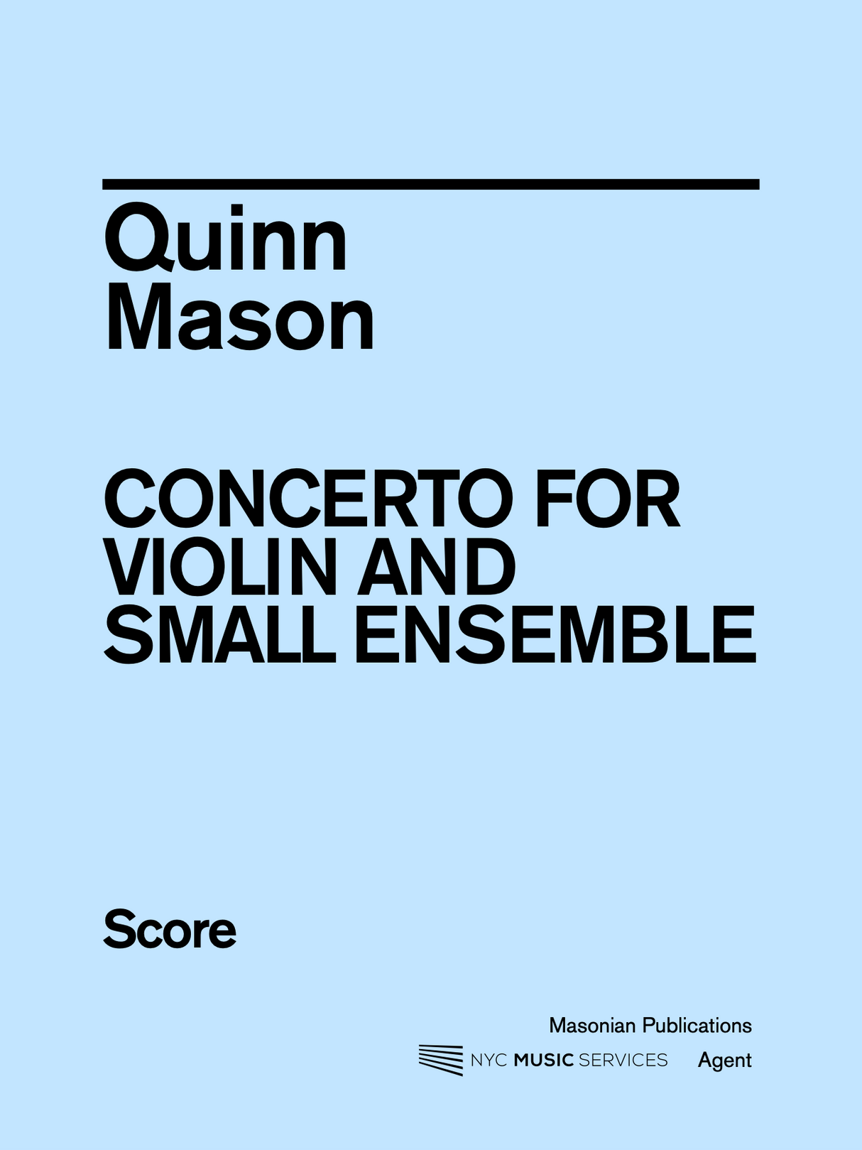 Mason: Concerto for Violin and Small Ensemble