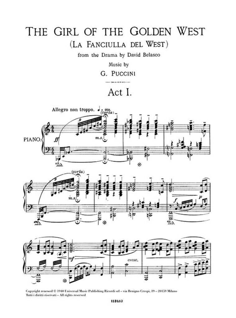 Puccini: La Fanciulla del West